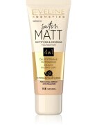 Eveline Cosmetics Satin Matt матиращ фон дьо тен с екстракт от охлюв цвят 103 Natural 30 мл.