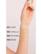 Eveline Cosmetics Satin Matt матиращ фон дьо тен с екстракт от охлюв цвят 103 Natural 30 мл.