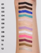 Eveline Cosmetics Variété водоустойчив гел-молив за очи цвят 02 Brown 1 бр.