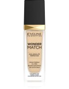 Eveline Cosmetics Wonder Match дълготраен течен фон дьо тен с хиалуронова киселина цвят 05 Light Porcelain 30 мл.