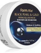 Farmstay Black Pearl & Gold хидрогелова маска за зоната около очите 60 бр.