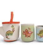 FILIBABBA Neoprene Bath Toys Dino Activity Cups играчка за вода 6m+ 3 бр.