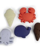 FILIBABBA Silicone Sand Toys Blue Mix играчка за вода 5 бр.