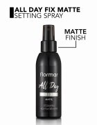 flormar All Day Fix Matte матиращ и фиксиращ спрей върху фон дьо тен 125 мл.
