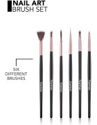 flormar Nail Art Brush Set комплект четки за нокти 6 бр.