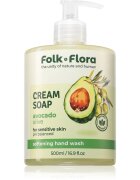 Folk & Flora Avocado & Olive течен сапун за чувствителна кожа 500 мл.