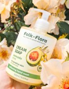 Folk & Flora Avocado & Olive течен сапун за чувствителна кожа 500 мл.