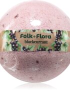 Folk & Flora Blackcurrant бомбичка за вана с освежаващ ефект 130 гр.
