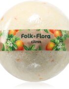 Folk & Flora Citrus бомбичка за вана с освежаващ ефект 130 гр.