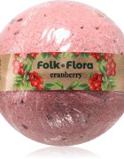 Folk & Flora Cranberry бомбичка за вана 130 гр.