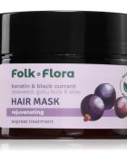 Folk & Flora Keratin & Black Currant регенерираща маска за коса 200 мл.
