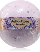 Folk & Flora Lavender бомбичка за вана с успокояващ ефект 130 гр.