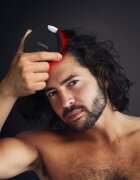 FOREO FLIP™ Play Advanced 3-in-1 гребен за коса с LED подсветка Midnight Magic 1 бр.