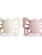 FRIGG Butterfly Size 1:0-6 months биберон Cream/Blush 2 бр.