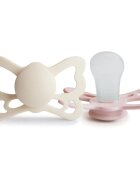 FRIGG Butterfly Size 2:6-18 months биберон Cream/Blush 2 бр.