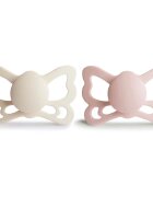 FRIGG Butterfly Size 2:6-18 months биберон Cream/Blush 2 бр.