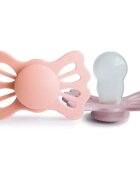 FRIGG Lucky Size 2:6-18 months биберон Pretty in Peach/Primrose 2 бр.