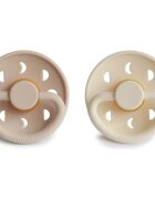 FRIGG Moon Phase Size 1:0-6 months биберон Cream/Croissant 2 бр.