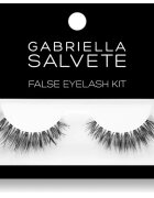 Gabriella Salvete False Eyelash Kit изкуствени мигли с лепило тип Basic Black 1 бр.