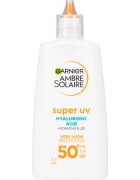 Garnier Ambre Solaire Super UV Hyaluronic Acid лек защитен флуид с хидратиращ ефект SPF 50+ 40 мл.