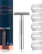 Gillette King C. Double Edge самобръсначка + резервни ножчета 5 бр.