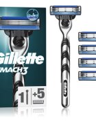 Gillette Mach3 самобръсначка + резервни остриета 5 бр.