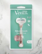 Gillette Venus Deluxe Smooth Sensitive самобръсначка + резервни остриета RoseGold 3 бр.