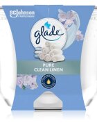 Glade Pure Clean Linen ароматна свещ 204 гр.