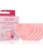 GLOV Heart-Shaped Ultrasoft тампони за почистване на грим които могат да се перат 5 бр.