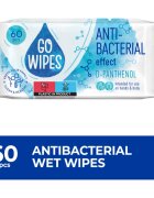 GoWipes Anti-Bacterial Effect D-Panthenol мокри почистващи кърпички с антибактериално действие 60 бр.
