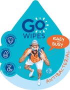 GoWipes Antibacterial освежаващи мокри кърпички с антибактериално действие 20 бр.