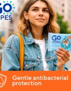 GoWipes Antibacterial освежаващи мокри кърпички с антибактериално действие 20 бр.
