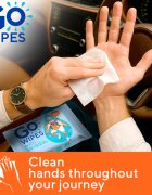 GoWipes Antibacterial освежаващи мокри кърпички с антибактериално действие 20 бр.