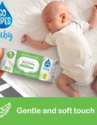 GoWipes Baby Natural Fibers нежни мокри кърпички за бебета за чувствителна кожа 0+ 50 бр.