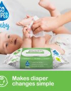 GoWipes Baby Natural Fibers нежни мокри кърпички за бебета за чувствителна кожа 0+ 50 бр.