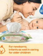 GoWipes Cleanse & Cream Sweet Almond Milk нежни мокри кърпички за бебета за чувствителна кожа алое вера 0+ 50 бр.