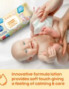 GoWipes Cleanse & Cream Sweet Almond Milk нежни мокри кърпички за бебета за чувствителна кожа алое вера 0+ 50 бр.