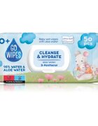 GoWipes Cleanse & Hydrate нежни мокри кърпички за бебета за чувствителна кожа алое вера 0+ 50 бр.