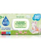 GoWipes Cleanse & Protect Chamomile extract нежни мокри кърпички за бебета с алое вера 50 бр.