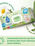 GoWipes Cleanse & Protect Chamomile extract нежни мокри кърпички за бебета с алое вера 50 бр.