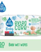 GoWipes Extra Care мокри почистващи кърпички за деца за чувствителна кожа 0+ 60 бр.