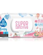 GoWipes Super Sensitive мокри почистващи кърпички за деца за чувствителна кожа 0+ 60 бр.