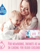 GoWipes Super Sensitive мокри почистващи кърпички за деца за чувствителна кожа 0+ 60 бр.