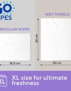 GoWipes Wet Towels освежаващи мокри кърпички 26x20 cm 15 бр.