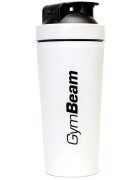 GymBeam Shaker Steel спортен шейкър боя White 1 бр.