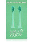 Hello Coco Electric Toothbrush Heads Green резервни глави за четка за зъби 2 бр.