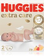 Huggies Extra Care Size 2 еднократни пелени 3-6 kg 24 бр.