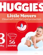 Huggies Little Movers Ultra Comfort еднократни пелени Jumbo 4 - 9 kg 56 кг