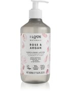 I Love Naturals Rose & Argan тоалетно мляко за тяло 500 мл.