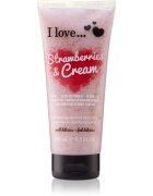 I Love Strawberries & Cream душ гел с пилинг ефект 200 мл.